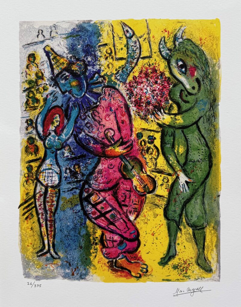 Marc Chagall CIRCUS II Limited Edition Facsimile Signed Giclee Art 15 x 11