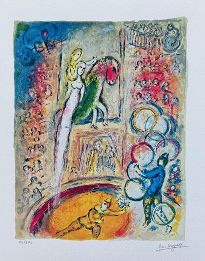 Marc Chagall CIRCUS IV Facsimile Signed Limited Edition Giclee Art 16 x 12