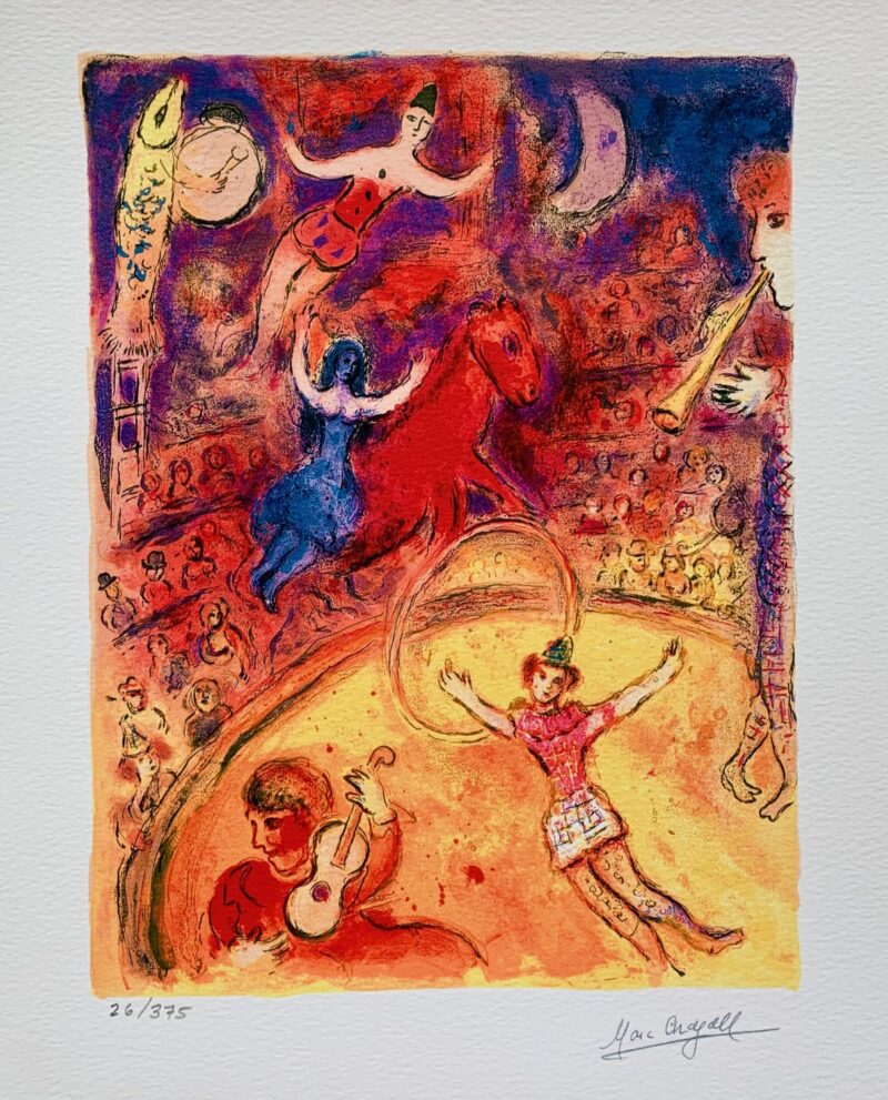 Marc Chagall CIRCUS Limited Edition Facsimile Signed X-Small Giclee