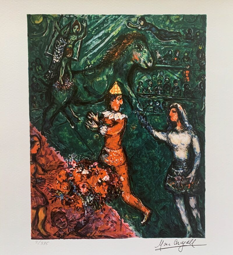 Marc Chagall CIRCUS VERDE Limited Edition Facsimile Signed X-Small Giclee