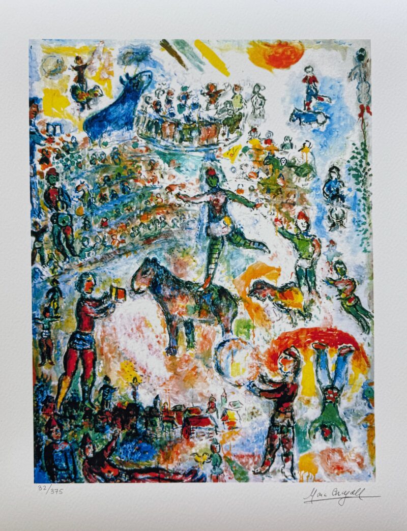 Marc Chagall Circus Grand Limited Edition Facsimile Signed Giclee 16x12