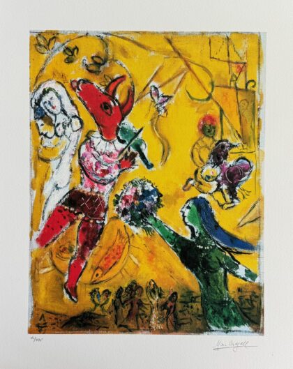 Marc Chagall DANCE & THE CIRCUS Limited Edition Facsimile Signed Giclee 22 x 17