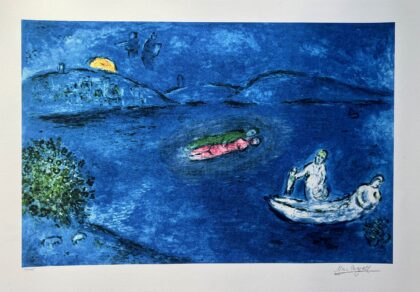 Marc Chagall ECHO Facsimile Signed & Numbered Giclee Art 22" x 34"