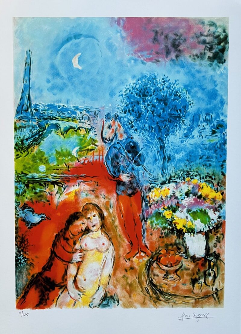 Marc Chagall SERENADE Limited Edition Facsimile Signed Giclee 24" x 17"