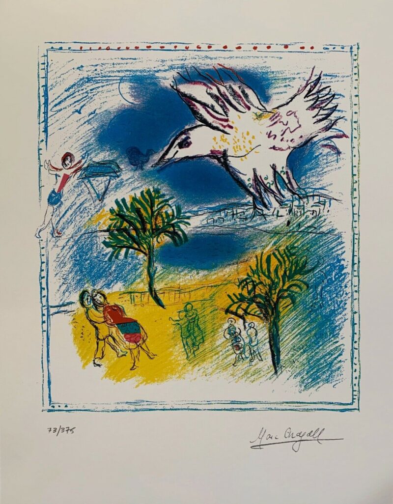 Marc Chagall GRAND CORNICHE Limited Edition Signed Giclee Art 25" x 22"