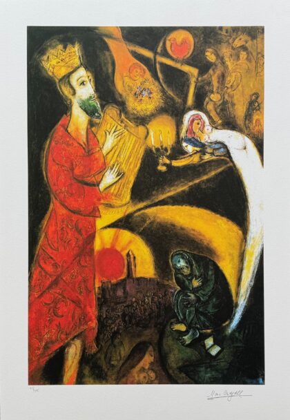 Marc Chagall KING DAVID Limited Edition Facsimile Signed Giclee Art 34 x 22.5