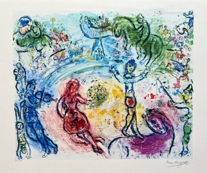 Marc Chagall LE CIRQUE Facsimile Signed & Numbered Lithograph