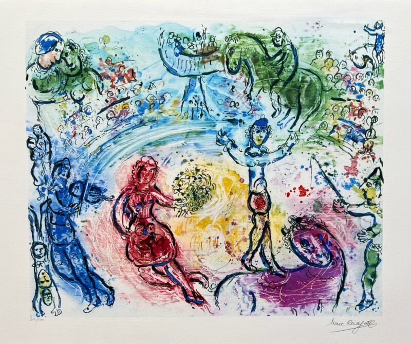 Marc Chagall LE CIRQUE Facsimile Signed & Numbered Lithograph