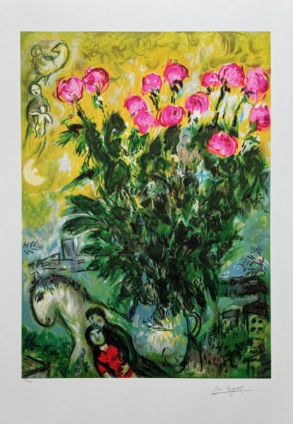 Marc Chagall LE ROSES Signed Limited Edition Giclee 31" x 22"