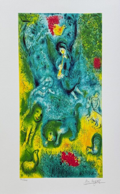 Marc Chagall MAGIC FLUTE Limited Edition Facsimile Signed Giclee Art 24" x 16"