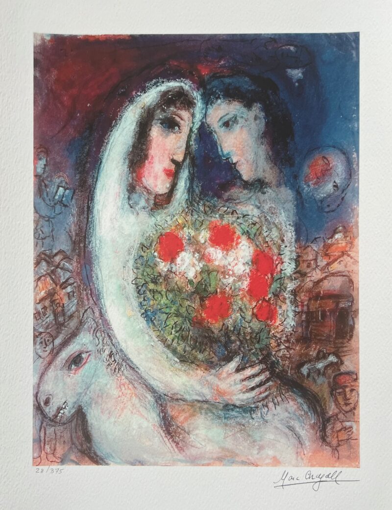 Marc Chagall MARRIAGE Facsimile Signed & Numbered Giclee Art 17" x 12"