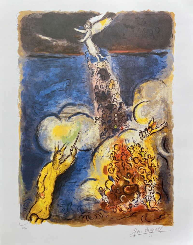 Marc Chagall MOSES CROSSING THE RED SEA Limited Edition Facsimile Signed Lithograph