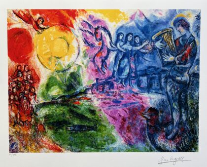 Marc Chagall ORPHEUS Limited Edition Facsimile Signed Giclee Art 17" x 21"