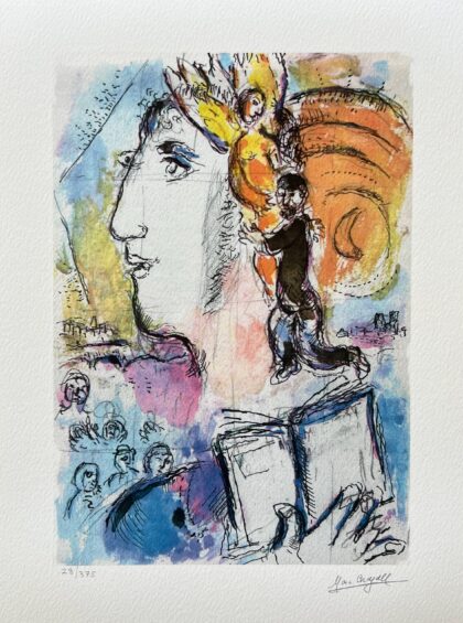 Marc Chagall SHABBAT Limited Edition Facsimile Signed Giclee Art 16 x 12