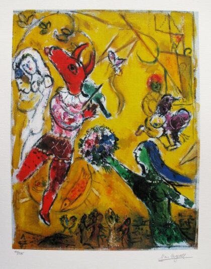 Marc Chagall THE DANCE & THE CIRCUS Limited Edition Facsimile Signed Giclee