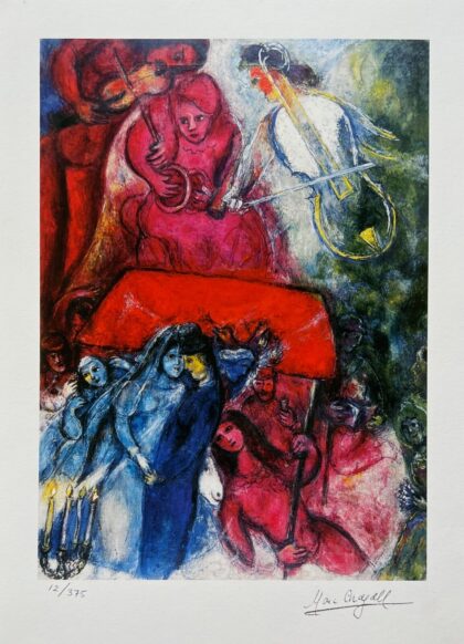 Marc Chagall THE WEDDING Limited Edition Facsimile Signed Giclee 16" x 11"