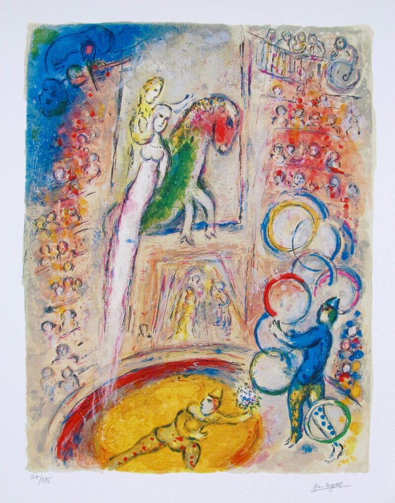 Marc Chagall CIRCUS IV Limited Edition Facsimile Signed Small Giclee