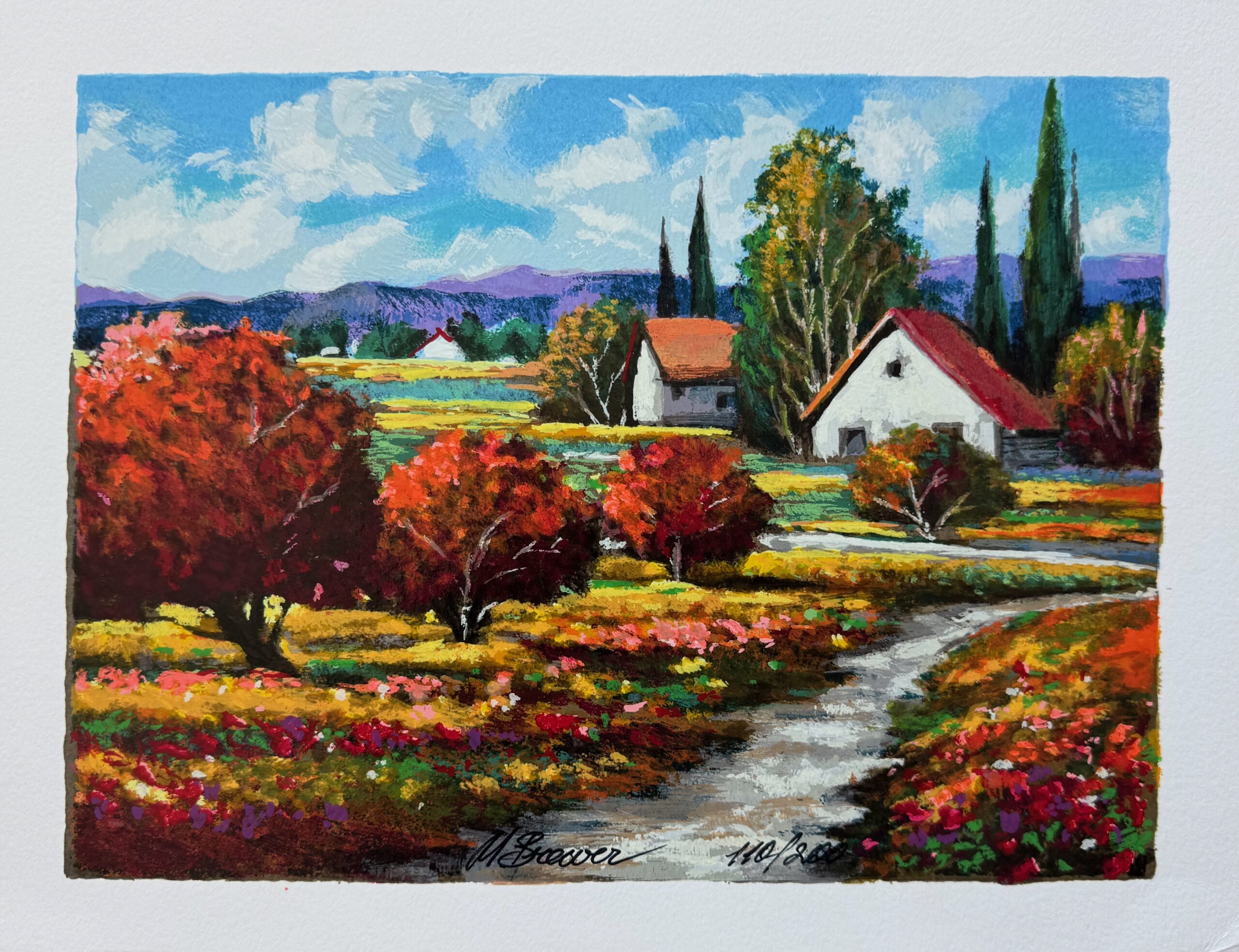 Mark Braver THE WAY BACK HOME Hand Signed Limited Edition Serigraph
