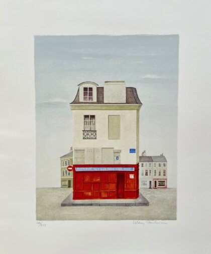 Mary Faulconer RESTAURANT AU VIEUX PARIS Hand Signed Limited Edition Lithograph