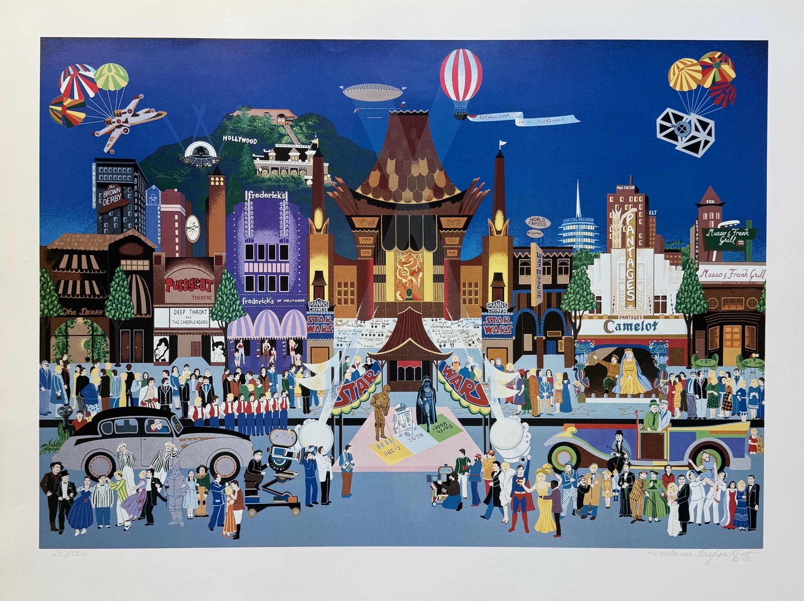 Melanie Taylor Kent HOLLYWOOD PREMIERE STAR WARS Hand Signed Lithograph