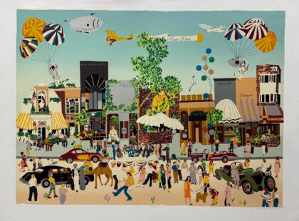 Melanie Taylor Kent RODEO DRIVE Hand Signed Serigraph Beverly Hills 25" x 34"