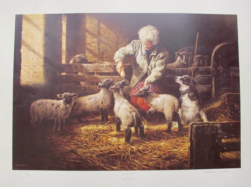 MICHAEL JACKSON The ORPHANS Hand Signed Limited Edition Art Lithograph LAMBS