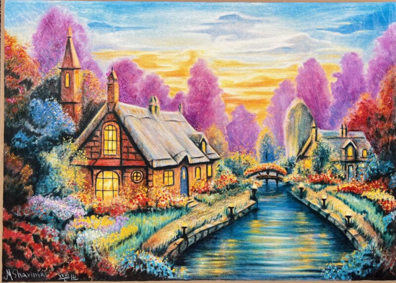 Michael Sharinski DARICE'S COTTAGE Hand Signed Limited Edition Seriograph