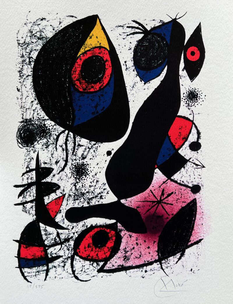 Joan Miro A La Encre I Facsimile Signed Limited Edition Giclee Art 17" x 12"