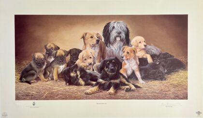 NIGEL HEMMING DOGS & PUPPIES FRIENDS FOR LIFE Hand Signed Ltd Edition Lithograph