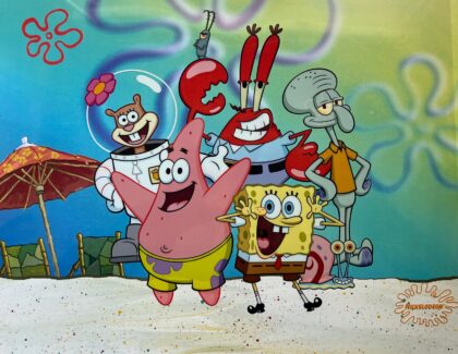 Nickelodeon SPONGEBOB SQUAREPANTS Sericel Patrick Squidward