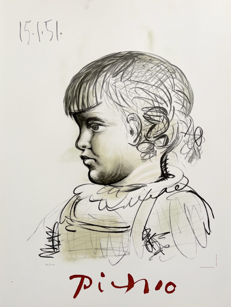 Marina Picasso PORTRAIT D'ENFANT Limited Edition Lithograph Pablo Picasso