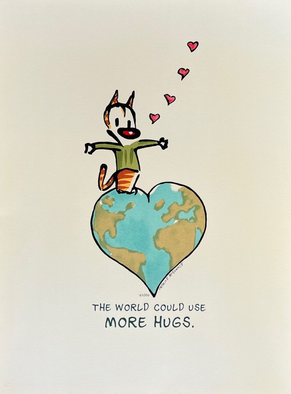 Patrick McDonnell MORE HUGS Hand Signed Limited Edition Lithograph