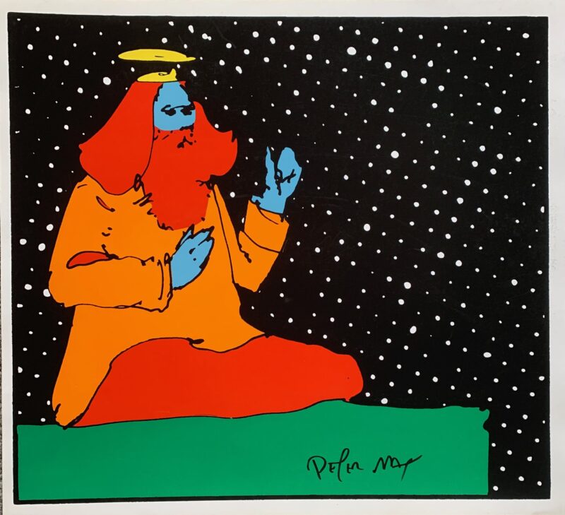 PETER MAX Satchidananda Guru 1972 Hand Signed Serigraph