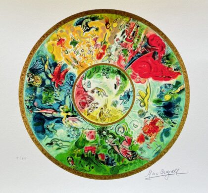 Marc Chagall PARIS OPERA CEILING Limited Edition Facsimile Signed Giclee 14" D