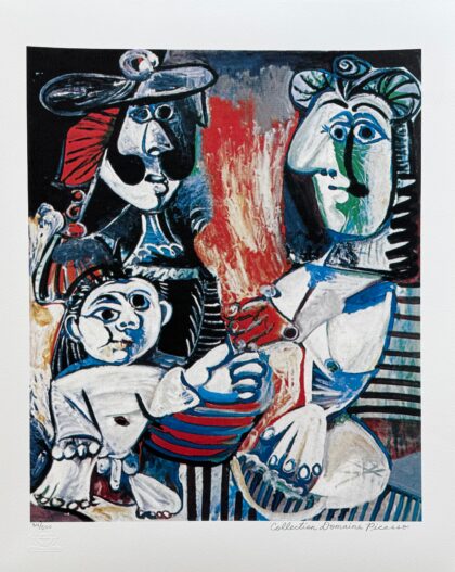 #108 SMALL CHILD WITH TWO WOMEN Pablo Picasso Estate Signed Giclee