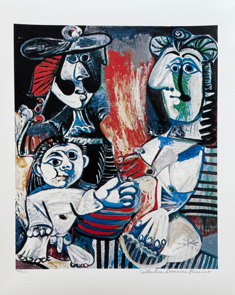 #108 SMALL CHILD WITH TWO WOMEN Pablo Picasso Estate Signed Giclee