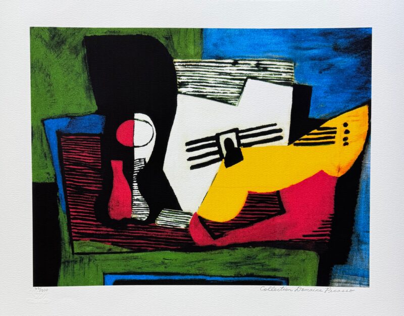Pablo Picasso #28 STILL LIFE WITH GUITAR II Estate Signed Numbered Giclee 26 x 20