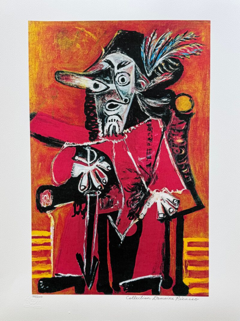 Pablo Picasso #77 MUSKETEER Estate Signed & Numbered Giclee Art 26 x 20