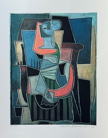 Pablo Picasso ABSTRACT WOMAN Estate Signed & Numbered Small Giclee Art 16" x 12"