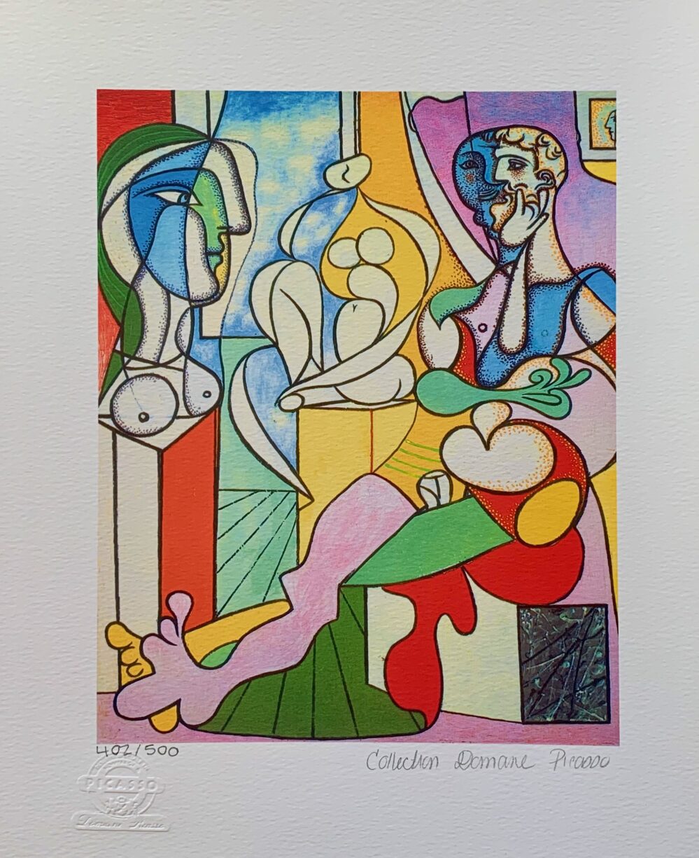 Pablo Picasso ARTIST WITH SCULPTURE Estate Signed Limited Edition Giclee 17" x 11"