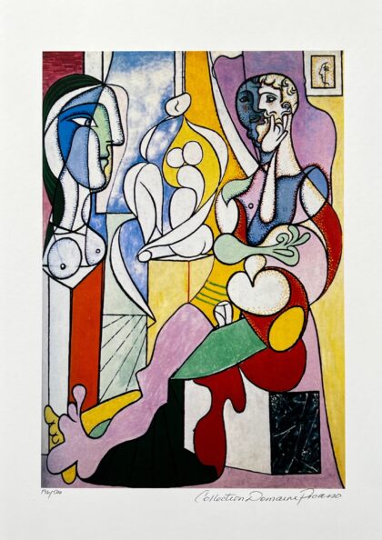 Pablo Picasso ARTIST WITH SCULPTURE Estate Signed Limited Edition Giclee 15" x 11"