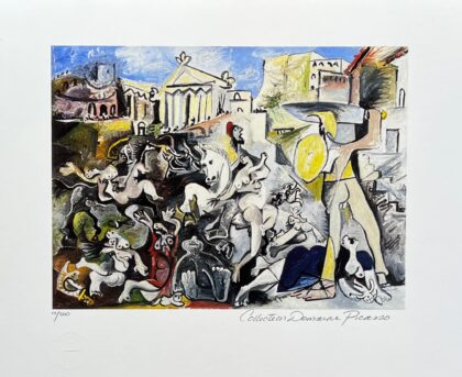 Pablo Picasso BATTLE SCENE Estate Signed Limited Edition Giclee Art 20 x 13