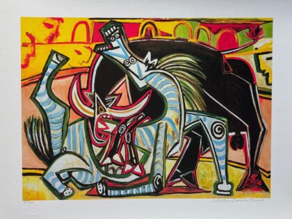 Pablo Picasso BULLFIGHT Estate Signed & Stamped Limited Edition Giclee 20 x 26