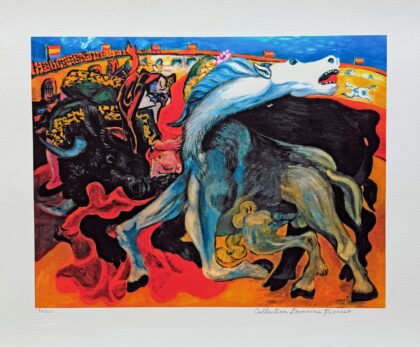 #34 BULL FIGHT, DEATH OF TOREADOR Pablo Picasso Estate Signed Giclee