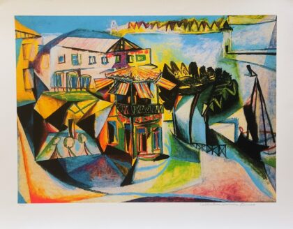 Pablo Picasso CAFE ROYAN Estate Signed Limited Edition Art Giclee 26 x 20