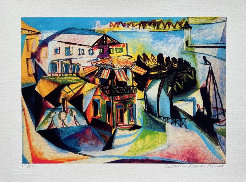 Pablo Picasso CAFE ROYAN Estate Signed Limited Edition Giclee Art 12" x 17"