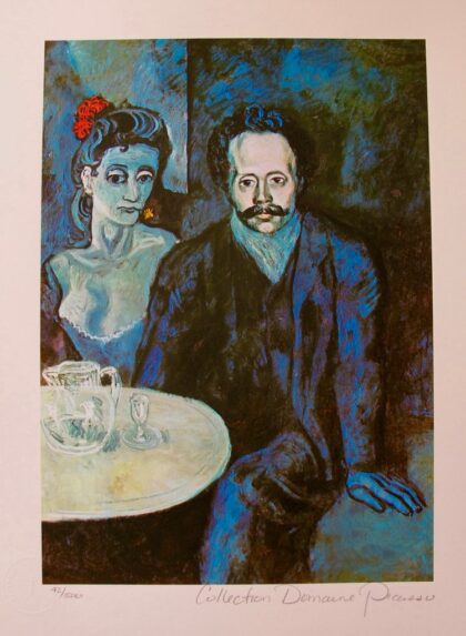 Pablo Picasso COUPLE AT CAFE Estate Signed Limited Edition Giclee