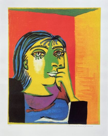 Pablo Picasso Dora Maar Portrait Estate Signed Stamped Numbered Giclee Art 26 x 20