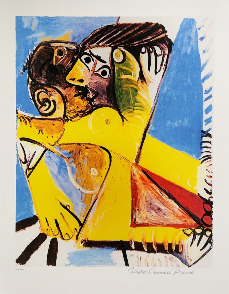 #081 EMBRACE TO KISS Pablo Picasso Estate Signed Giclee