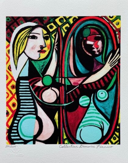 Pablo Picasso GIRL BEFORE A MIRROR Estate Signed & Numbered Giclee Art 16 X 12